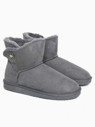 ISLAND BOOT Botki zimowe "Catalina" w kolorze szarym rozmiar: 40. Szare botki damskie Island Boot, na zimę, bez obcasa, bez zapięcia. Za 131.74 zł.