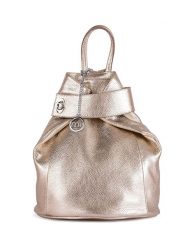 Mia Tomazzi Skórzany plecak "Sirietto" w kolorze złotym - 28 x 35 x 13 cm rozmiar: onesize. Żółte plecaki damskie Mia Tomazzi, bez wzorów, z materiału. Za 274.99 zł.