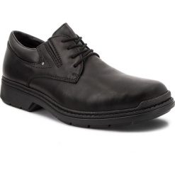 Półbuty RIEKER - B0723-00 Schwarz. Czarne półbuty męskie Rieker, z materiału, bez zapięcia. W wyprzedaży za 229.00 zł.