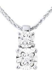 DYAMANT Złoty naszyjnik z diamentami - dł. 45 cm rozmiar: onesize. Szare naszyjniki damskie DYAMANT, złote. Za 3,145.99 zł.