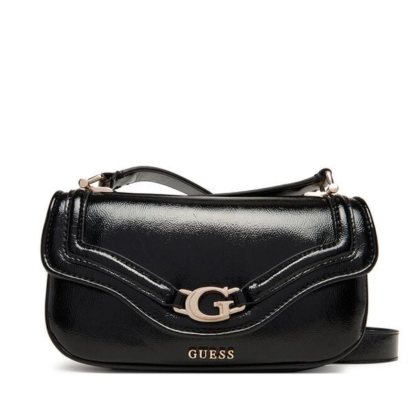 Torebka Guess. Czarne listonoszki damskie Guess, z aplikacjami, bez dodatków. Za 289.99 zł.