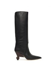 Weekend Max Mara Kozaki Tasca 2525796075600 Czarny. Czarne kozaki damskie Weekend Max Mara, ze skóry, bez obcasa, na szpilce. Za 3,049.00 zł.