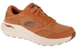 Buty sportowe Sneakersy męskie Skechers Arch Fit 2.0 - The Keep. Brązowe buty sportowe na co dzień męskie Skechers, z materiału, bez zapięcia, trekkingowe. Za 368.99 zł.