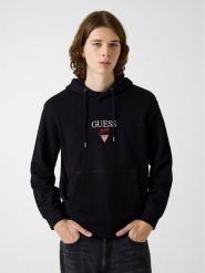 Guess Jeans Bluza 180299 Czarny Classic Fit. Czarne bluzy bez kaptura męskie Guess Jeans, m, z bawełny. Za 349.99 zł.