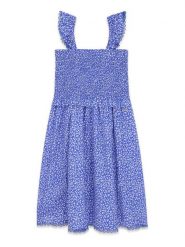 Guess Sukienka letnia J6GK09 WG5S2 Niebieski Regular Fit. Niebieskie sukienki dziewczęce Guess, na lato, z aplikacjami, z wiskozy, bez ramiączek. Za 299.99 zł.