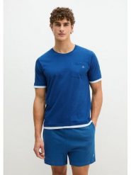 Marc O´Polo Bodywear Koszulka piżamowa w kolorze niebieskim rozmiar: XL. Niebieskie koszulki polo męskie xl, bez wzorów, z bawełny, bez ramiączek. Za 82.95 zł.