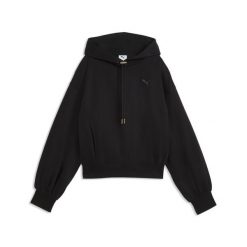 Damska dzianinowa bluza z kapturem HER o luźnym kroju PUMA. Brązowe bluzy sportowe damskie Puma, l, bez wzorów, z bawełny, bez ramiączek, długie, z kapturem. Za 269.00 zł.