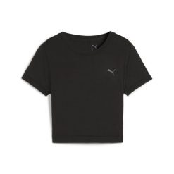 Damska koszulka CLOUDSPUN Twist z krótkim rękawem PUMA Black. Czarne bluzki damskie Puma, s, bez wzorów, bez ramiączek. Za 159.00 zł.