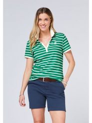 Polo Sylt Koszulka polo w kolorze zielonym rozmiar: XS. Zielone bluzki damskie Polo Sylt, xs, bez wzorów, z bawełny, bez kołnierzyka, bez ramiączek. Za 43.88 zł.