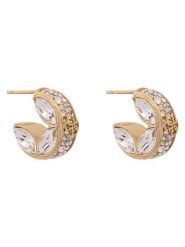 Guess Kolczyki JUBE06 399JW Złoty. Żółte kolczyki damskie Guess, ze stali. Za 349.99 zł.