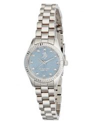 U.S. Polo Assn. Zegarek kwarcowy w kolorze srebrno-błękitnym rozmiar: onesize. Szare, analogowe zegarki damskie U.S. Polo Assn., ze stali. Za 282.99 zł.