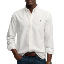 Koszula z długim rękawem Superdry Preppy Oxford. Białe koszule męskie Superdry., s, bez wzorów, z bawełny, bez kołnierzyka, bez ramiączek. Za 294.65 zł.