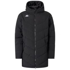 Kurtka puchowa Kappa Giambolo. Czarne kurtki męskie Kappa, m, bez wzorów, z puchu, sportowe, bez kaptura. Za 461.50 zł.