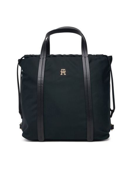 Tommy Hilfiger Plecak Th Soft Nylon Tote/Backpack AW0AW19029 Czarny. Czarne plecaki damskie Tommy Hilfiger, bez wzorów, z materiału. Za 489.99 zł.
