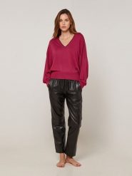 Rodier Sweter w kolorze bordowym rozmiar: XL. Czerwone swetry klasyczne damskie Rodier, xl, bez kołnierzyka. Za 230.59 zł.