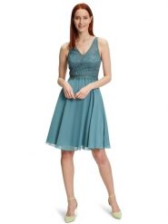 Vera Mont Sukienka w kolorze błękitnym rozmiar: 40. Niebieskie sukienki damskie Vera Mont, bez wzorów, z koronki, bez kołnierzyka, bez ramiączek, midi. Za 157.73 zł.