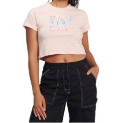 Koszulka turystyczna damska DC Shoes Cropped. Brązowe bluzki sportowe damskie DC Shoes, l, bez wzorów, z bawełny, bez ramiączek. Za 60.00 zł.