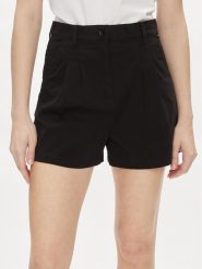 Tommy Jeans Szorty materiałowe Claire DW0DW17775 Czarny Regular Fit. Czarne szorty damskie Tommy Jeans, bez wzorów, z bawełny. Za 239.99 zł.