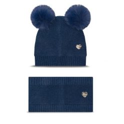 Komplet czapka i komin Guess. Niebieskie szaliki dziecięce Guess, bez ramiączek. Za 229.99 zł.
