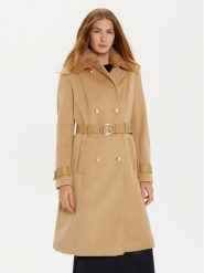 Guess Płaszcz zimowy Amelia W4BL46 WGKI2 Brązowy Regular Fit. Brązowe płaszcze damskie Guess, na zimę, l, z aplikacjami, z syntetyku. Za 1,185.00 zł.