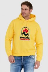 DSQUARED2 Żółta bluza męska invicta cool hoodie. Żółte bluzy bez kaptura męskie Dsquared2, l. W wyprzedaży za 999.99 zł.