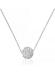 L instant d Or Złoty naszyjnik "Bulle de crystal" z zawieszką - dł. 45 cm rozmiar: onesize. Szare naszyjniki damskie L instant d Or, złote. Za 614.96 zł.
