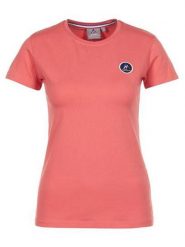 Peak Mountain Koszulka w kolorze czerwonym rozmiar: XL. Czerwone bluzki damskie Peak Mountain, xl, bez wzorów, bez kołnierzyka, bez ramiączek. Za 56.99 zł.