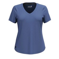 Koszulka damska Smartwool Active Ultralite. Niebieskie bluzki sportowe damskie Smartwool, m, bez wzorów, z materiału, bez ramiączek. Za 259.50 zł.