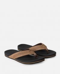 Japonki męskie Rip Curl Chiba Bloom Open Toe. Brązowe klapki i japonki męskie Rip Curl, z materiału. Za 159.99 zł.