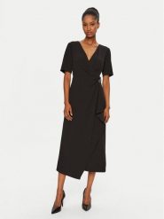 DKNY Sukienka koktajlowa DD4H1B66 Czarny Slim Fit. Czarne sukienki damskie DKNY, bez wzorów, z syntetyku, wizytowe, bez kołnierzyka, bez ramiączek. Za 399.99 zł.