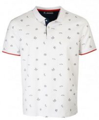 Koszulka POLO z Kołnierzykiem, Biała w Kaktusy, Wąsy, MEXICO, Krótki Rękaw -PAKO JEANS. Białe koszulki polo męskie Pako Jeans, m, bez wzorów, z bawełny, bez ramiączek. Za 119.00 zł.