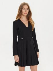 TWINSET Sukienka codzienna 242TT2171 Czarny Loose Fit. Czarne sukienki damskie Twinset, na co dzień, bez wzorów, z syntetyku, bez kołnierzyka, bez ramiączek, proste. Za 579.99 zł.