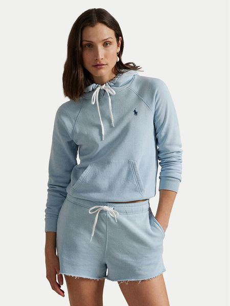 Polo Ralph Lauren Bluza 211935583013 Błękitny Regular Fit. Niebieskie bluzy bez kaptura damskie Polo Ralph Lauren, xxl, z bawełny. Za 529.99 zł.