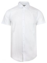 Letnia, Weekendowa Koszula Bawełniana - Pako Jeans - Biala. Białe koszule męskie Pako Jeans, na lato, xl, bez wzorów, z bawełny, bez kołnierzyka, bez ramiączek. Za 169.00 zł.