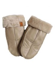 Kaiser Naturfellprodukte Wełniane rękawiczki "Nappa" w kolorze beżowym rozmiar: 7. Brązowe rękawiczki damskie Kaiser Naturfellprodukte, bez wzorów, z materiału. Za 117.73 zł.