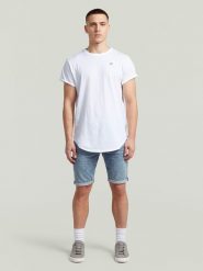 G-Star Szorty dżinsowe "3301" - Slim fit - w kolorze niebieskim rozmiar: W30. Niebieskie szorty męskie G-Star, z jeansu, bez kołnierzyka. Za 209.82 zł.