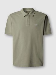 Pepe Jeans Koszulka polo "Oscar" w kolorze khaki rozmiar: L. Brązowe koszulki polo męskie Pepe Jeans, l, bez wzorów, z bawełny, bez ramiączek. Za 135.81 zł.