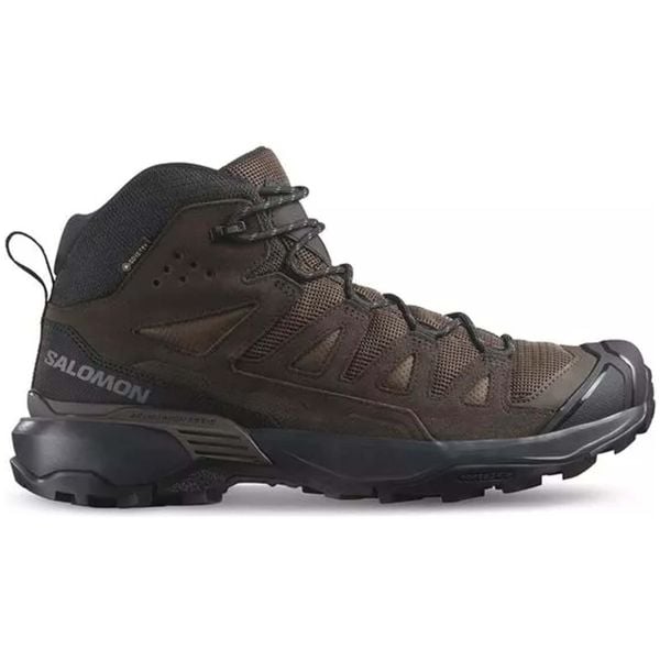 Buty męskie trekkingowe Salomon X ULTRA 360 LTR MID GTX. Brązowe buty trekkingowe męskie Salomon, bez zapięcia. W wyprzedaży za 659.00 zł.