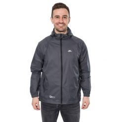 Kurtka Wodoodporna Unisex Dla Dorosłych Qikpac. Szare kurtki damskie Trespass, s, bez wzorów, z materiału, z kapturem. Za 161.99 zł.