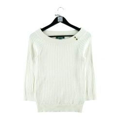 Second life - Damski biały sweter - Jak nowy. Białe swetry klasyczne damskie Ralph Lauren, l, bez kołnierzyka. Za 114.98 zł.