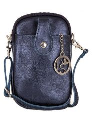 Pia Sassi Skórzana torebka "Serottini" w kolorze granatowym na telefon - 11 x 19 x 2 cm rozmiar: onesize. Niebieskie torebki klasyczne damskie Pia Sassi, bez wzorów, z materiału, bez dodatków. Za 130.99 zł.