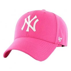Czapka z daszkiem 47 Brand MLB New York Yankees Różowa B-MVPSP17WBP-MA. Czerwone czapki męskie 47 Brand, na wiosnę, bez wzorów. Za 99.99 zł.