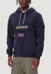 Bluza Mężczyzna NAPAPIJRI BURGEE WINT 4. Niebieskie bluzy z kapturem męskie Napapijri, m, z bawełny. Za 479.45 zł.