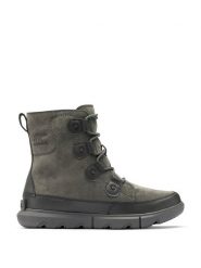 Sorel Skórzane botki "Explorer" w kolorze khaki rozmiar: 41. Brązowe buty zimowe męskie Sorel, z materiału, bez zapięcia. Za 309.65 zł.