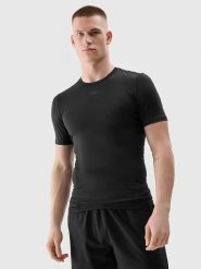 4F Koszulka sportowa w kolorze czarnym rozmiar: L. Czarne t-shirty sportowe męskie 4f, l, z materiału, bez ramiączek, outdoorowe. Za 70.24 zł.