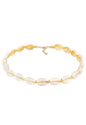 Elli Damski choker Trend Beach z pozłacanymi muszlami Kauri ze srebra próby 925 Sterling Silver Naszyjniki 1 ct. Szare naszyjniki damskie Elli, na co dzień, pozłacane. Za 243.99 zł.