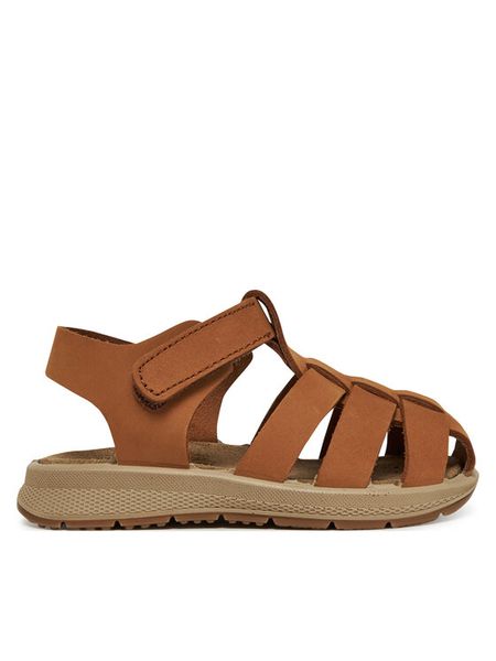 Primigi Sandały 7870533 M Brązowy. Brązowe sandały chłopięce Primigi, z nubiku, bez zapięcia. Za 159.99 zł.