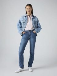 Levi's Dżinsy "712" - Slim fit - w kolorze niebieskim rozmiar: W30/L32. Niebieskie jeansy damskie Levi's. Za 319.22 zł.