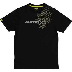 Koszulka Męska Wędkarska Z Nadrukiem Logo Matrix Hex Print T-Shirt. Czarne t-shirty męskie MATRIX, m, bez wzorów, bez kołnierzyka. Za 99.99 zł.