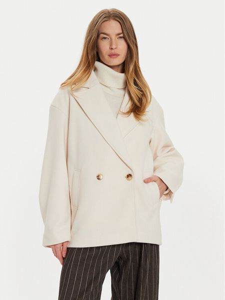 Gina Tricot Płaszcz przejściowy 22830 Biały Regular Fit. Białe płaszcze damskie Gina Tricot, l, bez wzorów, z syntetyku. Za 219.99 zł.